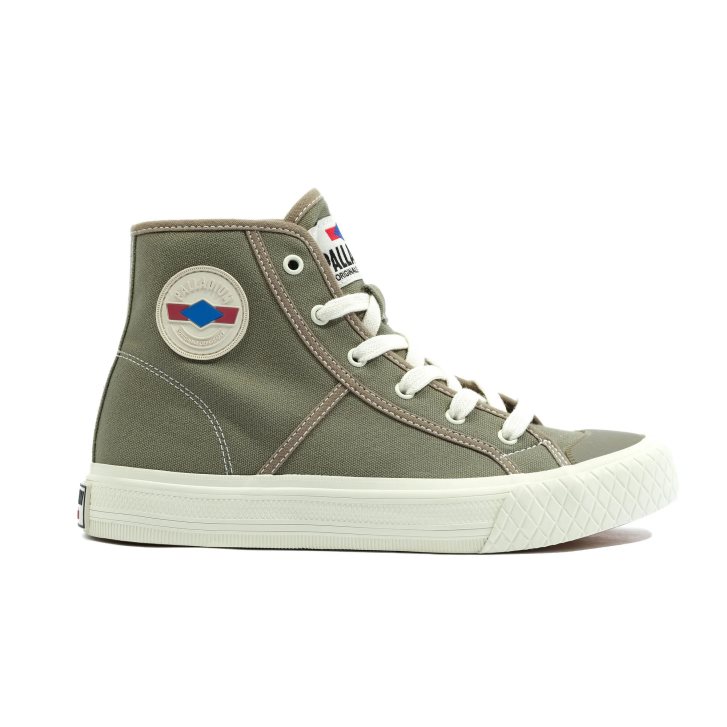 Baskets Palladium Palla Louvel High Tops Femme Vert Olive | FR WAM179F